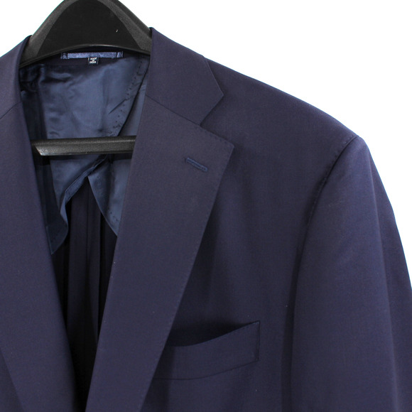 Hardy Minnis Beyond Measure Navy Wool Single Breasted 2 Pc Suit 46L Blazer Pants - Picture 2 of 10